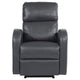 Nami Power Recliner Chair Rich Gray Faux Leather Plush Pillow Back BM329621