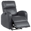 Nami Power Recliner Chair Rich Gray Faux Leather Plush Pillow Back BM329621