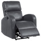 Nami Power Recliner Chair Rich Gray Faux Leather Plush Pillow Back BM329621