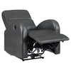 Nami Power Recliner Chair Rich Gray Faux Leather Plush Pillow Back BM329621