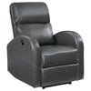 Nami Power Recliner Chair Rich Gray Faux Leather Plush Pillow Back BM329621