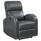 Nami Power Recliner Chair Rich Gray Faux Leather Plush Pillow Back BM329621