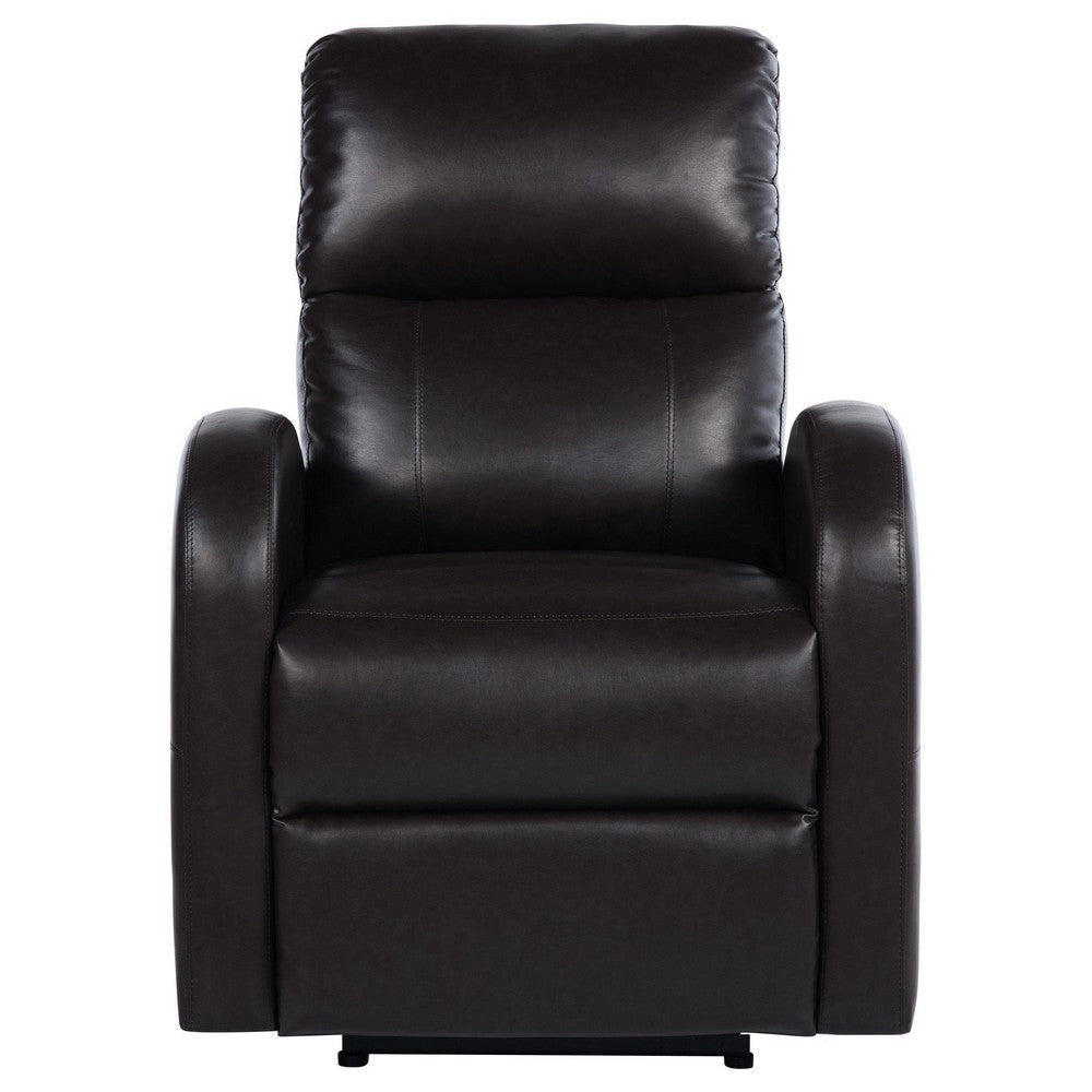 Nami Power Recliner Chair Plush Cushioned Espresso Brown Faux Leather BM329622