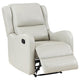 Mayra Manual Recliner Chair English Arms Plush Ivory Faux Leather BM329623