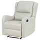 Mayra Manual Recliner Chair English Arms Plush Ivory Faux Leather BM329623