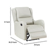 Mayra Manual Recliner Chair English Arms Plush Ivory Faux Leather BM329623