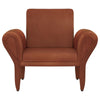 Lione Accent Armchair Contemporary Rolled Flared Arms Rust Brown BM329626