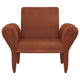 Lione Accent Armchair Contemporary Rolled Flared Arms Rust Brown BM329626