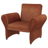 Lione Accent Armchair Contemporary Rolled Flared Arms Rust Brown BM329626