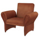 Lione Accent Armchair Contemporary Rolled Flared Arms Rust Brown BM329626
