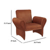 Lione Accent Armchair Contemporary Rolled Flared Arms Rust Brown BM329626