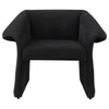 Allena Accent Chair Contemporary Sloped Arms Classic Black Fabric