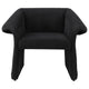 Allena Accent Chair Contemporary Sloped Arms Classic Black Fabric