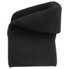 Allena Accent Chair Contemporary Sloped Arms Classic Black Fabric