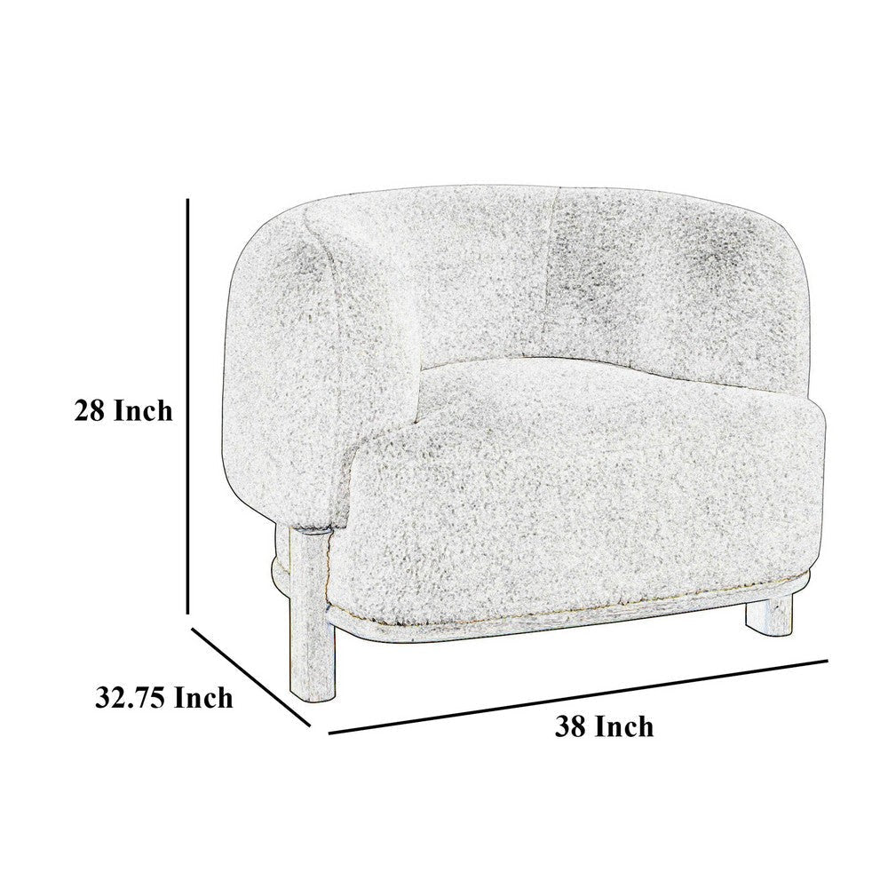 Linia Accent Chair Soft Cushioned Barrel Back Brown Black Wood