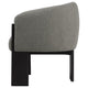 Vala Accent Chair Modern Plush Gray Boucle Barrel Back Black Wood BM329634