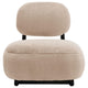 Diasa Armless Accent Chair, Camel Brown Fabric, Thick Foam Cushions
