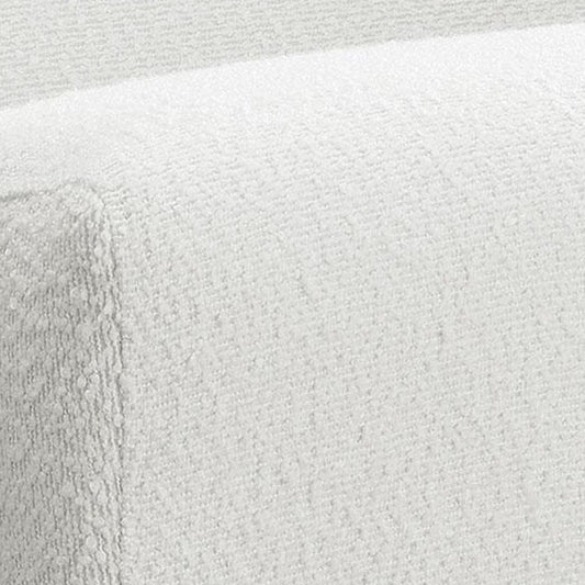 Fitz Accent Chair, Soft Ivory Boucle Cushions, Natural Brown Wood