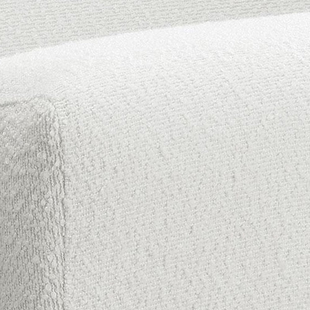 Fitz Accent Chair, Soft Ivory Boucle Cushions, Natural Brown Wood