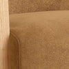 Ellon Accent Armchair, Soft Honey Orange Cushioned, Natural Brown Wood