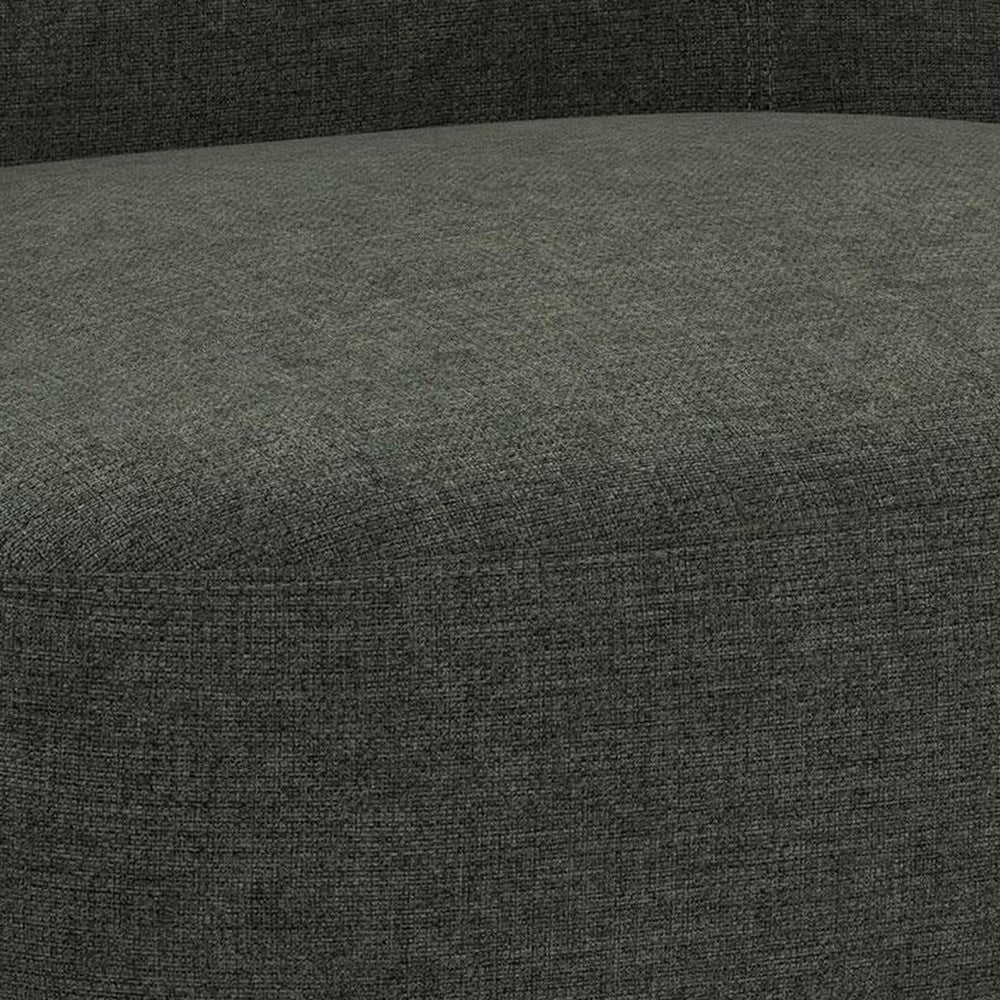 Lenie Barrel Accent Swivel Chair, Modern Minimal Shape, Dark Green