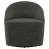 Lenie Barrel Accent Swivel Chair Modern Minimal Shape Dark Green