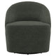 Lenie Barrel Accent Swivel Chair Modern Minimal Shape Dark Green