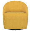 Lenie Barrel Accent Swivel Chair Modern Minimal Shape Mustard Yellow