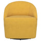 Lenie Barrel Accent Swivel Chair Modern Minimal Shape Mustard Yellow