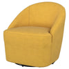Lenie Barrel Accent Swivel Chair Modern Minimal Shape Mustard Yellow