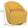 Lenie Barrel Accent Swivel Chair Modern Minimal Shape Mustard Yellow