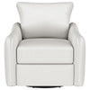 Adia Swivel Glider Chair Sloped Arms Plush Vanilla Ivory Boucle BM329650