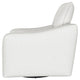 Adia Swivel Glider Chair Sloped Arms Plush Vanilla Ivory Boucle BM329650