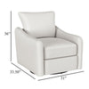 Adia Swivel Glider Chair Sloped Arms Plush Vanilla Ivory Boucle BM329650