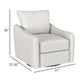 Adia Swivel Glider Chair Sloped Arms Plush Vanilla Ivory Boucle BM329650