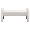 Perie Accent Bench Modern Ivory Boucle Soft Foam Cushions 55 Inch BM329652