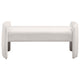 Perie Accent Bench Modern Ivory Boucle Soft Foam Cushions 55 Inch BM329652