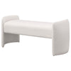 Perie Accent Bench Modern Ivory Boucle Soft Foam Cushions 55 Inch BM329652