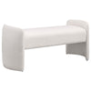 Perie Accent Bench Modern Ivory Boucle Soft Foam Cushions 55 Inch BM329652