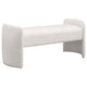 Perie Accent Bench Modern Ivory Boucle Soft Foam Cushions 55 Inch BM329652