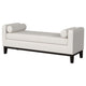 Rosana Accent Bench Beige Fabric 2 Round Bolster Pillows 64 Inch BM329653