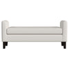 Reyan Accent Bench Ivory Fabric Foam Cushions Black Wood 60 Inch BM329654