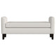 Reyan Accent Bench Ivory Fabric Foam Cushions Black Wood 60 Inch BM329654