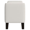 Reyan Accent Bench Ivory Fabric Foam Cushions Black Wood 60 Inch BM329654