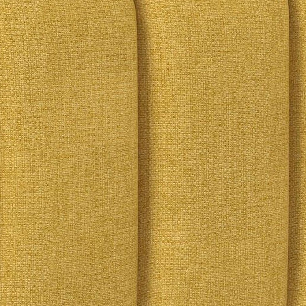 Sanna Accent Bench Modern Channel Tufted Yellow Fabric 54 Inch
