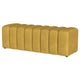 Sanna Accent Bench Modern Channel Tufted Yellow Fabric 54 Inch