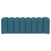 Sanna Accent Bench Modern Channel Tufted Peacock Blue 54 Inch
