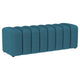 Sanna Accent Bench Modern Channel Tufted Peacock Blue 54 Inch