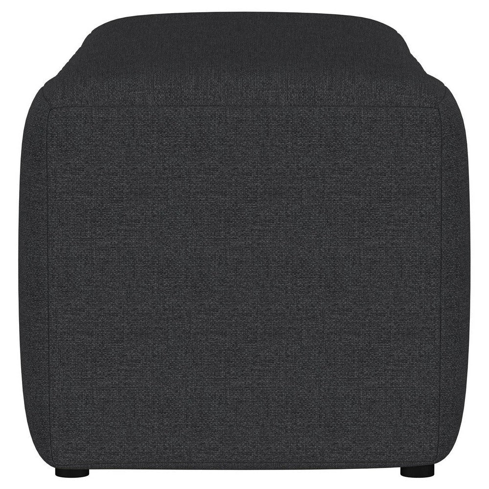 Sanna Accent Bench Modern Channel Tufted Charcoal Black 54 Inch BM329657