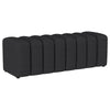 Sanna Accent Bench Modern Channel Tufted Charcoal Black 54 Inch BM329657
